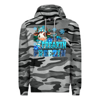 Slate Camo I'm freakin freezin Premium Hoodie - MaliasSmallBusiness