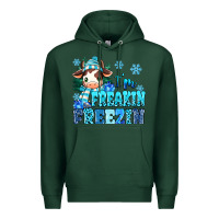 Sports Green I'm freakin freezin Premium Hoodie - MaliasSmallBusiness