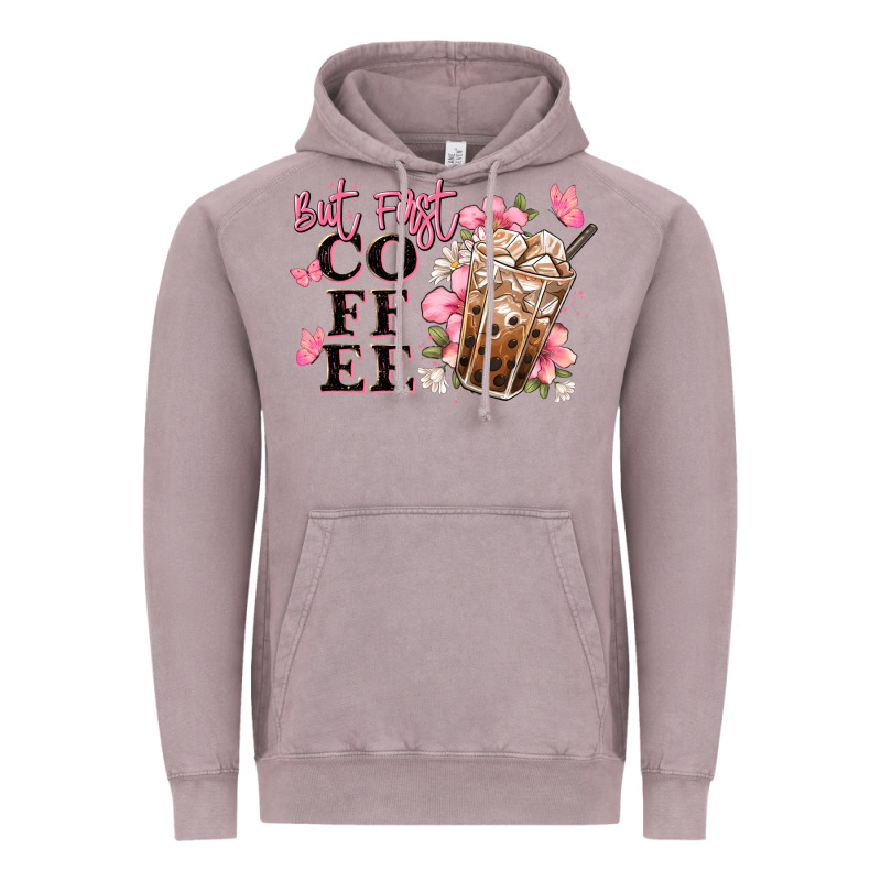 But First Coffee Floral Vintage Hoodie by JahusDesignShop | Teevron