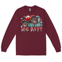 Burgundy i crushed 100 days Long Sleeve Tee - RacoonDesign