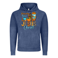 Vintage Denim Pumpkin spice and Jesus Christ Vintage Hoodie - RanaPortraitStore