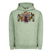 Pigment Oil Green mom virgin mary Urban Hoodie - SublimationCraftShop