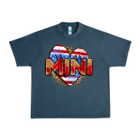 Midnight Navy American mini heart Urban Heavy Tee - Zillion Design Studio