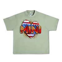 Oil Green American mini heart Urban Heavy Tee - Zillion Design Studio