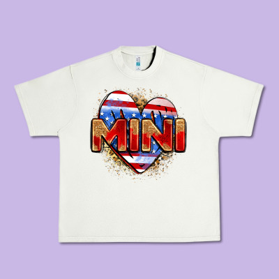 American Mini Heart Urban Heavy Tee Designed By Zillion Design Studio