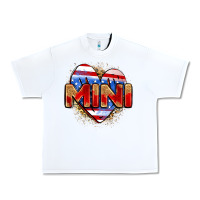 White American mini heart Urban Heavy Tee - Zillion Design Studio