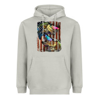 Moon Dust American Flag With Bass Fish Heavyweight Hoodie - LillyAllenDesigns