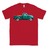 Red western truck right side view Classic Tee - FaDigitalArtStudio