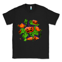 Black halloween pumpkin patch Classic Tee - BundleAndBundleShop