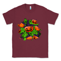 Burgundy halloween pumpkin patch Classic Tee - BundleAndBundleShop