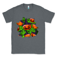 Charcoal Heather halloween pumpkin patch Classic Tee - BundleAndBundleShop
