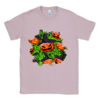 Lilac halloween pumpkin patch Classic Tee - BundleAndBundleShop