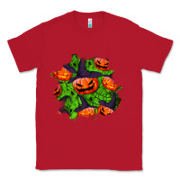 Red halloween pumpkin patch Classic Tee - BundleAndBundleShop