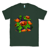 Sports Green halloween pumpkin patch Classic Tee - BundleAndBundleShop