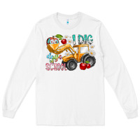 White i dig 100 days of school Long Sleeve Tee - RacoonDesign