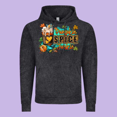 Pumpkin Spice Junkie Vintage Hoodie Designed By Ranaportraitstore