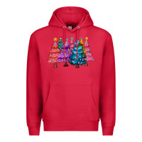 Cardinal christmas trees and lights Premium Hoodie - MaliasSmallBusiness