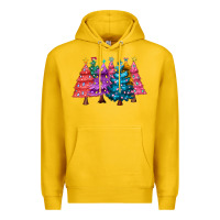 Lemon christmas trees and lights Premium Hoodie - MaliasSmallBusiness