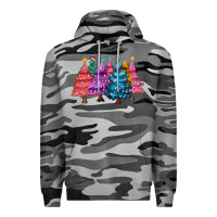 Slate Camo christmas trees and lights Premium Hoodie - MaliasSmallBusiness