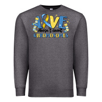 Charcoal Heather love dose count chromosomes Premium Sweatshirt - MaliasSmallBusiness