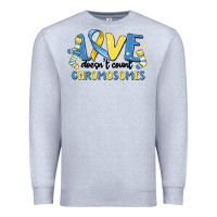 Heather Grey love dose count chromosomes Premium Sweatshirt - MaliasSmallBusiness