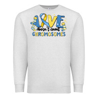 Oatmeal Heather love dose count chromosomes Premium Sweatshirt - MaliasSmallBusiness