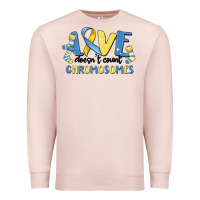 Pale Pink love dose count chromosomes Premium Sweatshirt - MaliasSmallBusiness