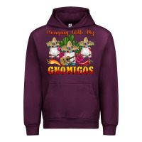 Mauve Wine hanging with gnomigos Urban Hoodie - Artiststas
