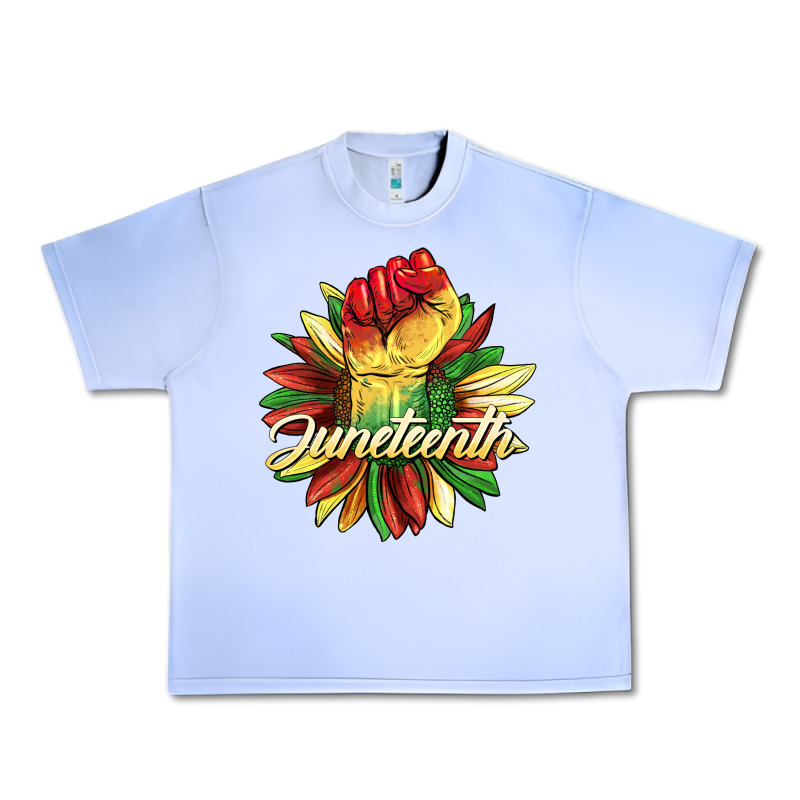 Juneteenth Fist Sunflower Urban Heavy Tee by BarkalooDesign | Teevron
