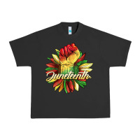 Pigment Black juneteenth fist sunflower Urban Heavy Tee - BarkalooDesign