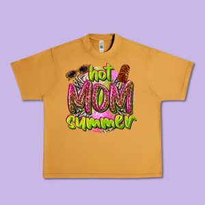 Hot Mom Summer Urban Heavy Tee Designed By Texasbilliewilder