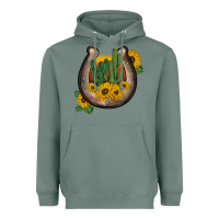 Sage western horseshoe sunflower cactus Heavyweight Hoodie - BarkalooDesign