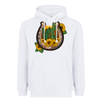 White western horseshoe sunflower cactus Heavyweight Hoodie - BarkalooDesign