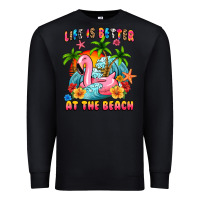 Black life is better at the beach Premium Sweatshirt - MaliasSmallBusiness