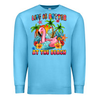 Ocean Blue life is better at the beach Premium Sweatshirt - MaliasSmallBusiness