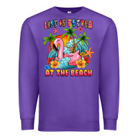 Purple life is better at the beach Premium Sweatshirt - MaliasSmallBusiness