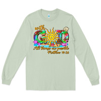 Matcha with god all things are possible summer Long Sleeve Tee - AdoDesignShop