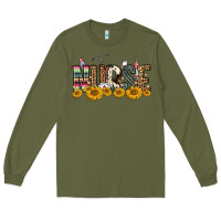 Army Green nurse sunflower Long Sleeve Tee - FaDigitalArtStudio