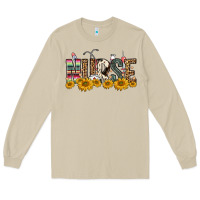 Mushroom nurse sunflower Long Sleeve Tee - FaDigitalArtStudio