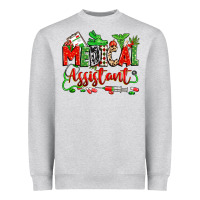 Heather Grey christmas medical assistant Heavyweight Sweatshirt - Zillion Design Studio