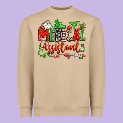 Christmas Medical Assistant Heavyweight Sweatshirt Designed By Zillion Design Studio