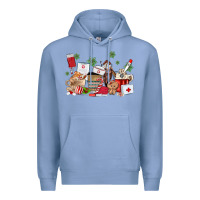 Colony Blue nurse coffee cups Premium Hoodie - MaliasSmallBusiness