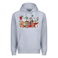 Heather Grey nurse coffee cups Premium Hoodie - MaliasSmallBusiness