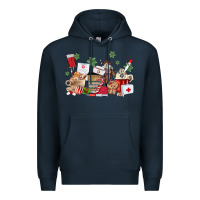 Navy nurse coffee cups Premium Hoodie - MaliasSmallBusiness