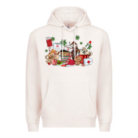 Pale Pink nurse coffee cups Premium Hoodie - MaliasSmallBusiness