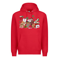 Red nurse coffee cups Premium Hoodie - MaliasSmallBusiness