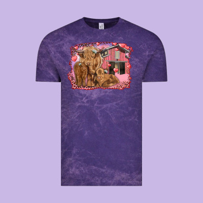 Valentine's Day Mama Cow And Baby Cows Vintage Tee Designed By Ranaportraitstore