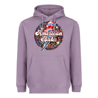 Lavender Western American Babe Patriotic Heavyweight Hoodie - LillyAllenDesigns
