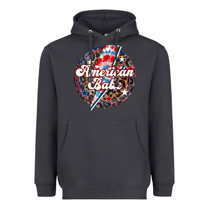 Western American Babe Patriotic Heavyweight Hoodie by LillyAllenDesigns | Teevron