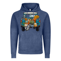Vintage Denim Fall Pumpkin Farm Truck Vintage Hoodie - RanaPortraitStore